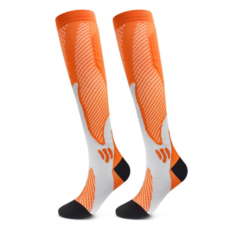 Chaussettes-de-compression-orange