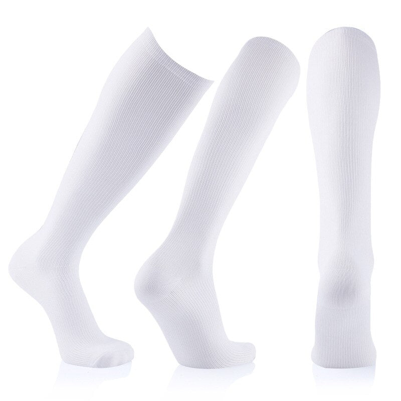 Chaussettes-de-compression-blanc
