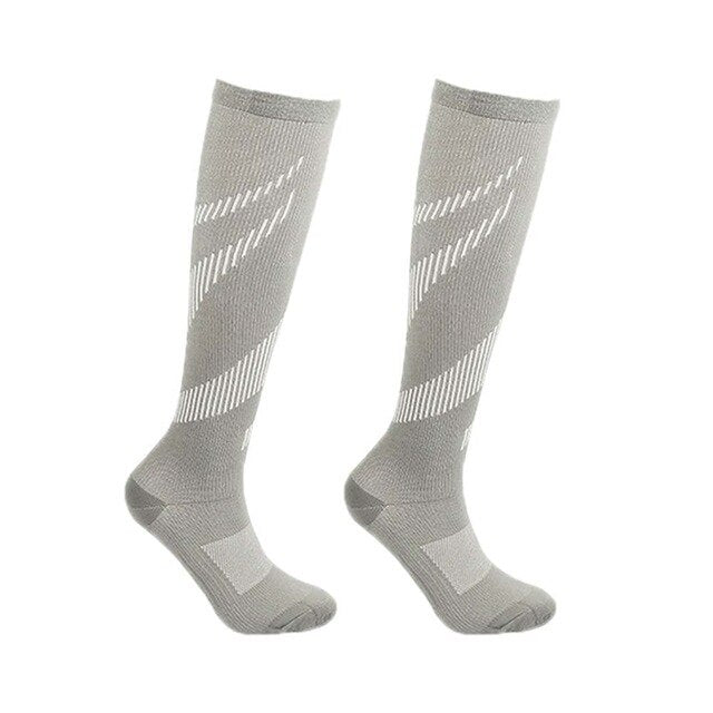 Chaussettes-de-compression-gris