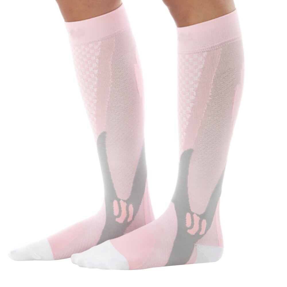 Chaussettes-de-compression-rose-clair