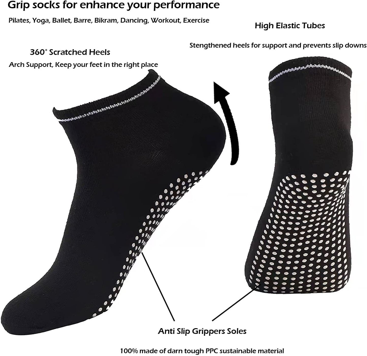 Chaussettes-de-danse-antidérapantes